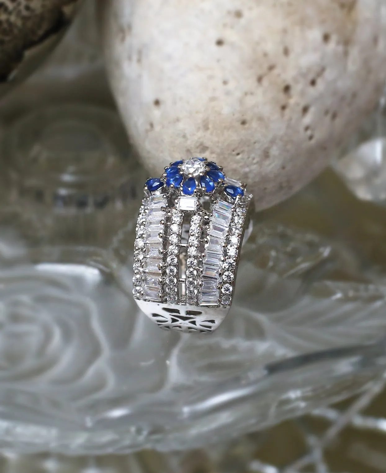 Zircon Taper Sapphire Ring