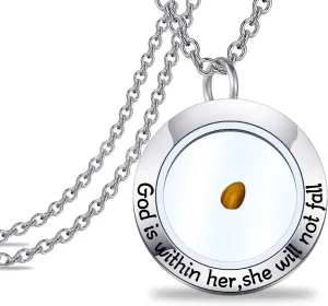Zuo Bao Christian Gift Mustard Seed Necklace Inspirational Religious Bible Verse Jewelry Gift For Woman Girls